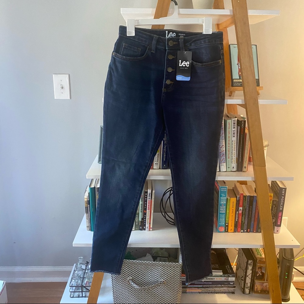 Lee button fly skinny jeans